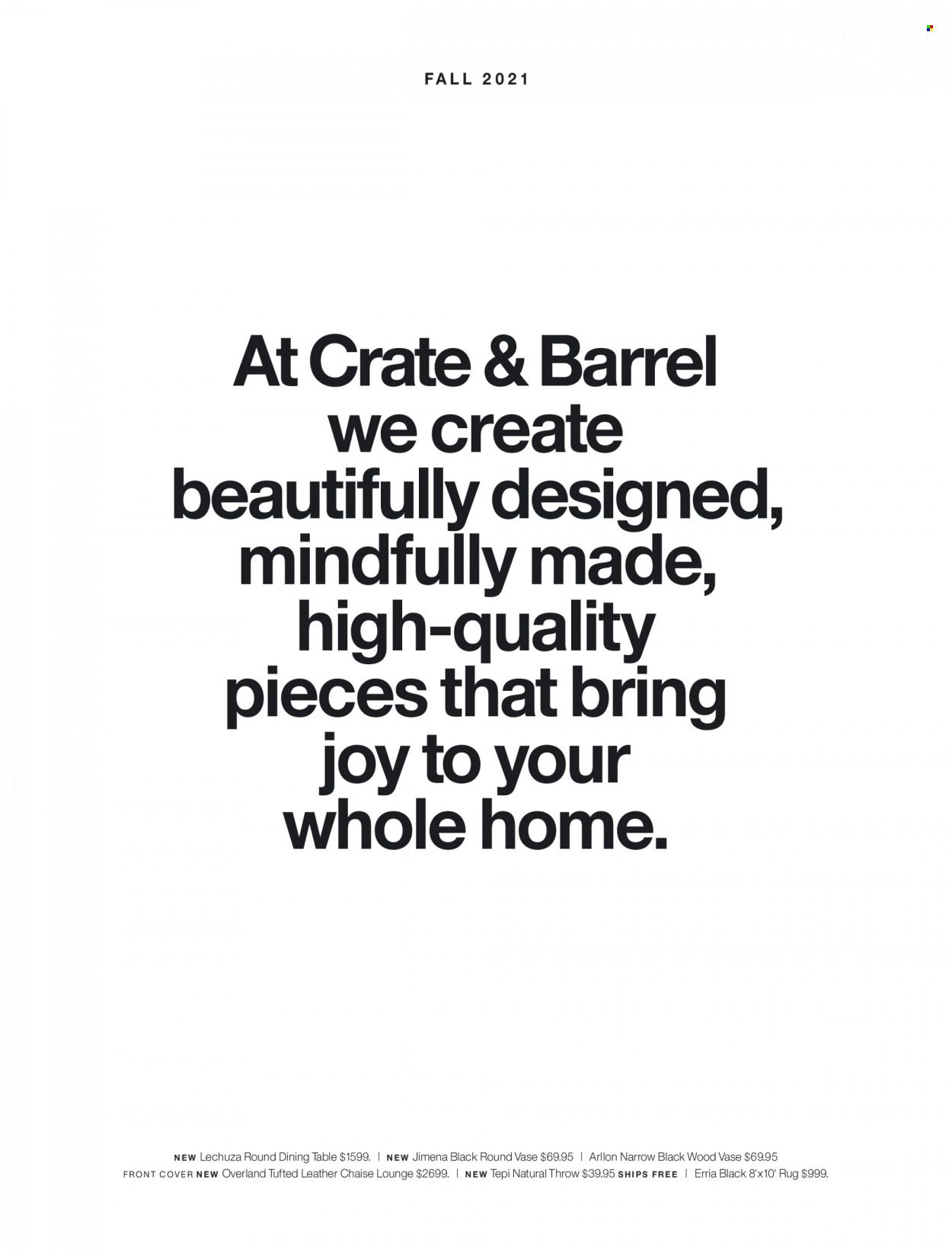 Crate & Barrel Weekly Ad Flyer October 3 to October 10