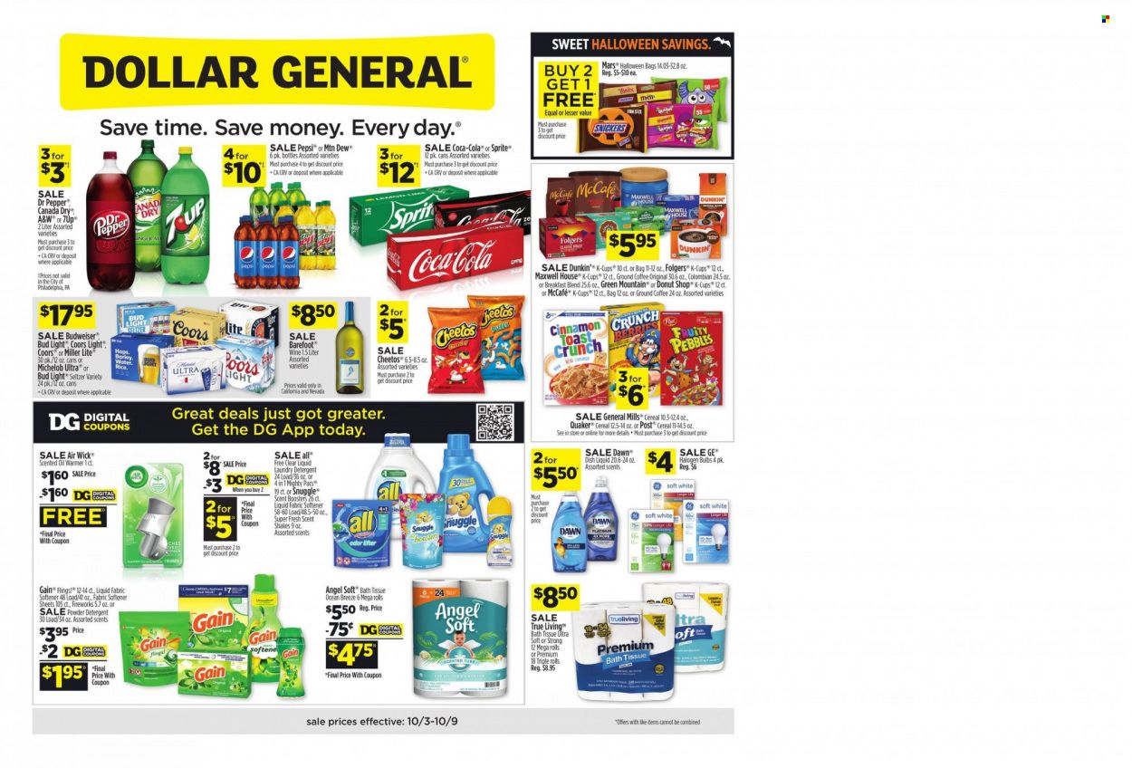 Dollar General (CA) Weekly Ad Flyer October 6 to October 13