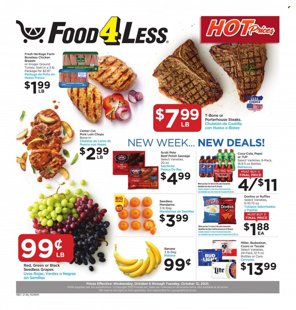 Food 4 Less (IL) Weekly Ad Flyer October 6 to October 13
