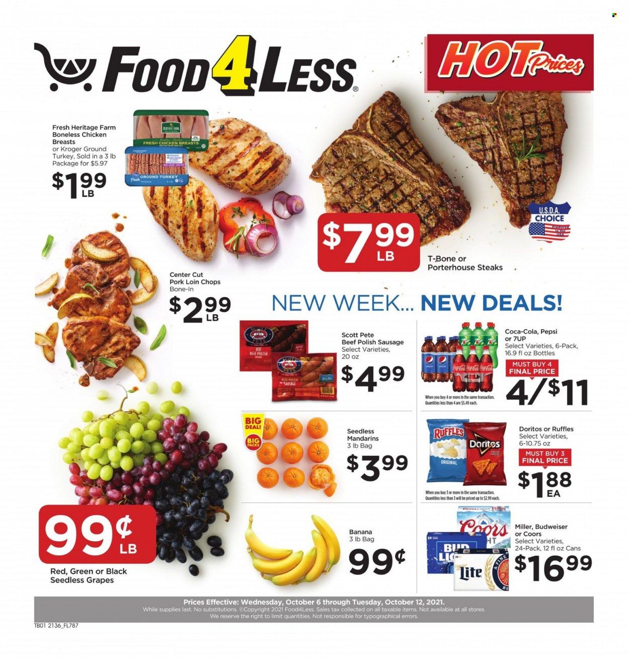 Food 4 Less (IN) Weekly Ad Flyer October 6 to October 13