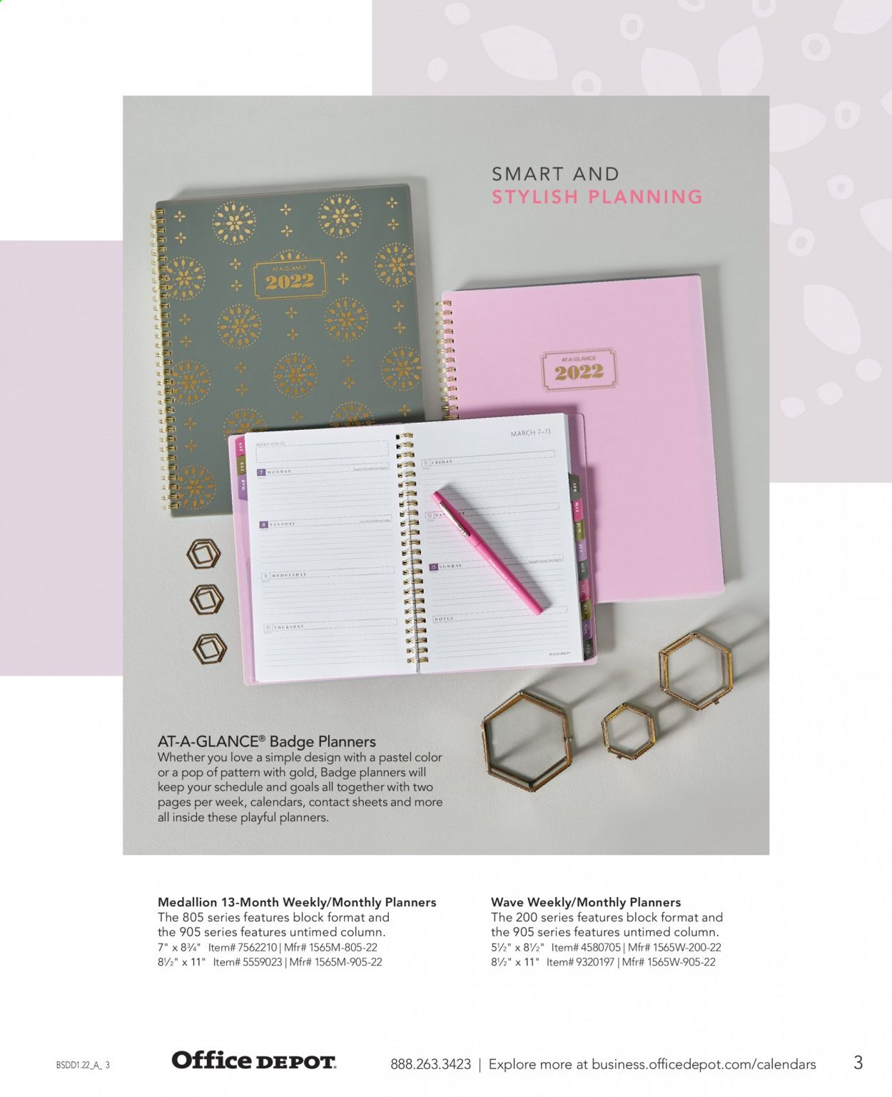 Office DEPOT Calendars & Planners 2022 Promotions & Flyer Specials January 2023
