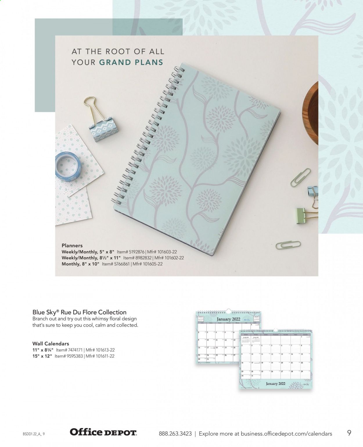 Office DEPOT Calendars & Planners 2022 Promotions & Flyer Specials January 2023