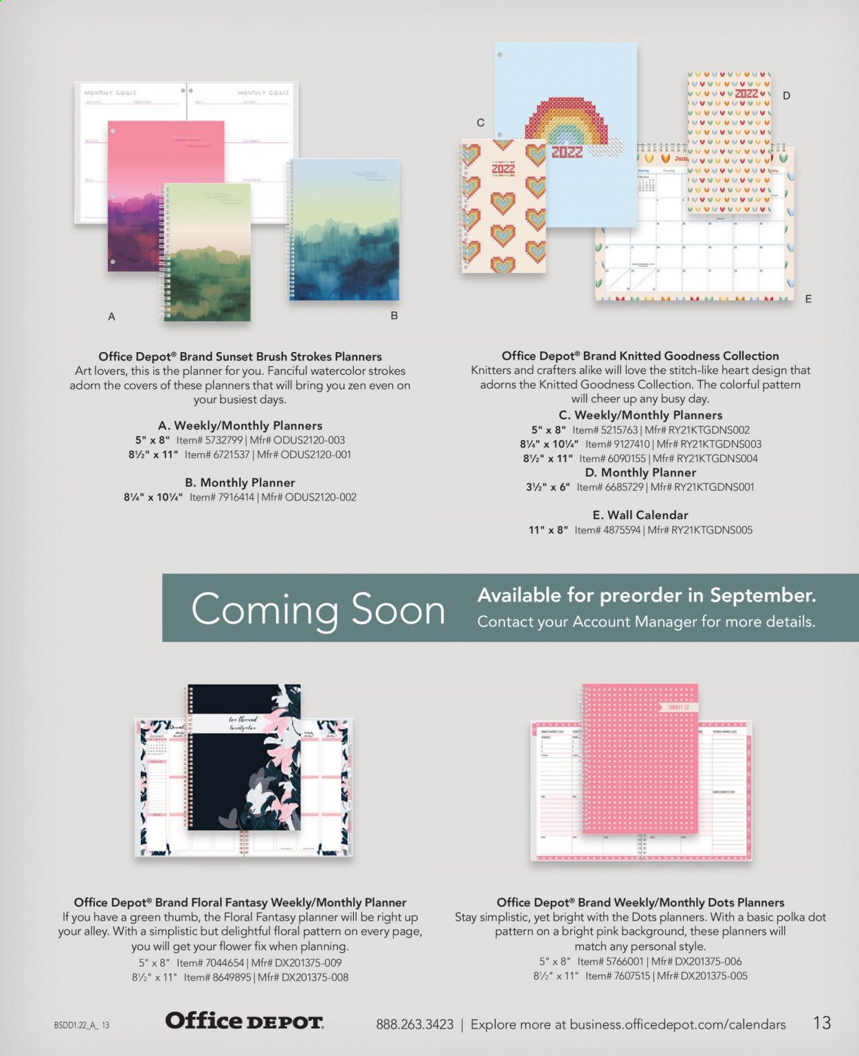 Office DEPOT Calendars & Planners 2022 Promotions & Flyer Specials January 2023
