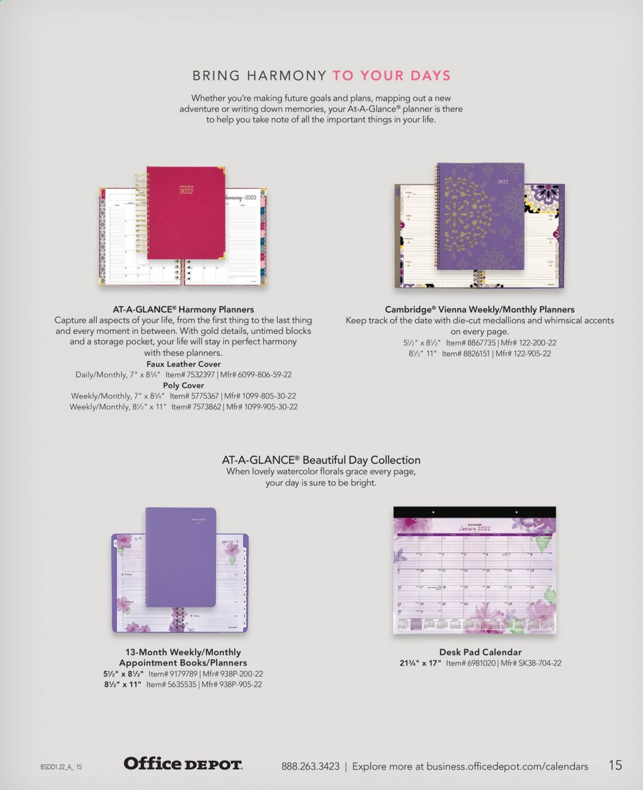 Office DEPOT Calendars & Planners 2022 Promotions & Flyer Specials January 2023