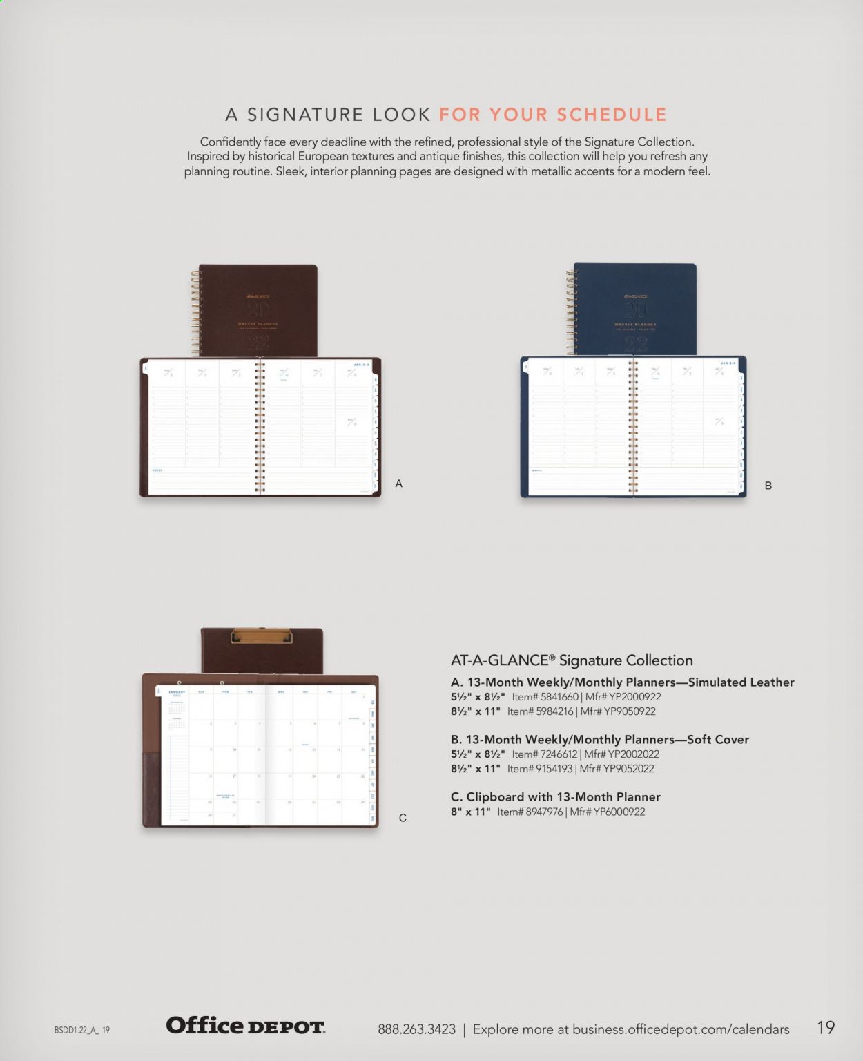Office DEPOT Calendars & Planners 2022 Promotions & Flyer Specials January 2023