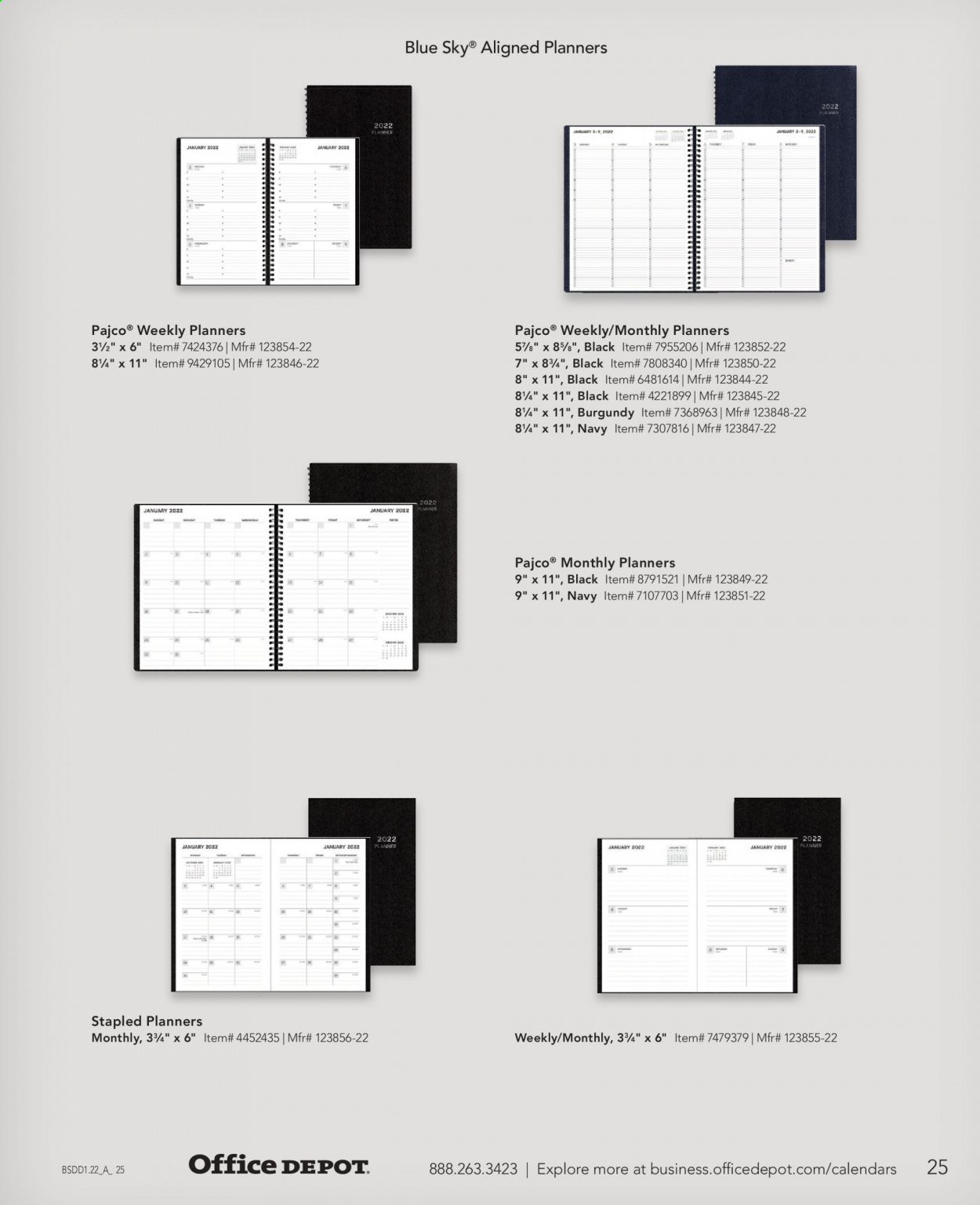 Office DEPOT Calendars & Planners 2022 Promotions & Flyer Specials January 2023