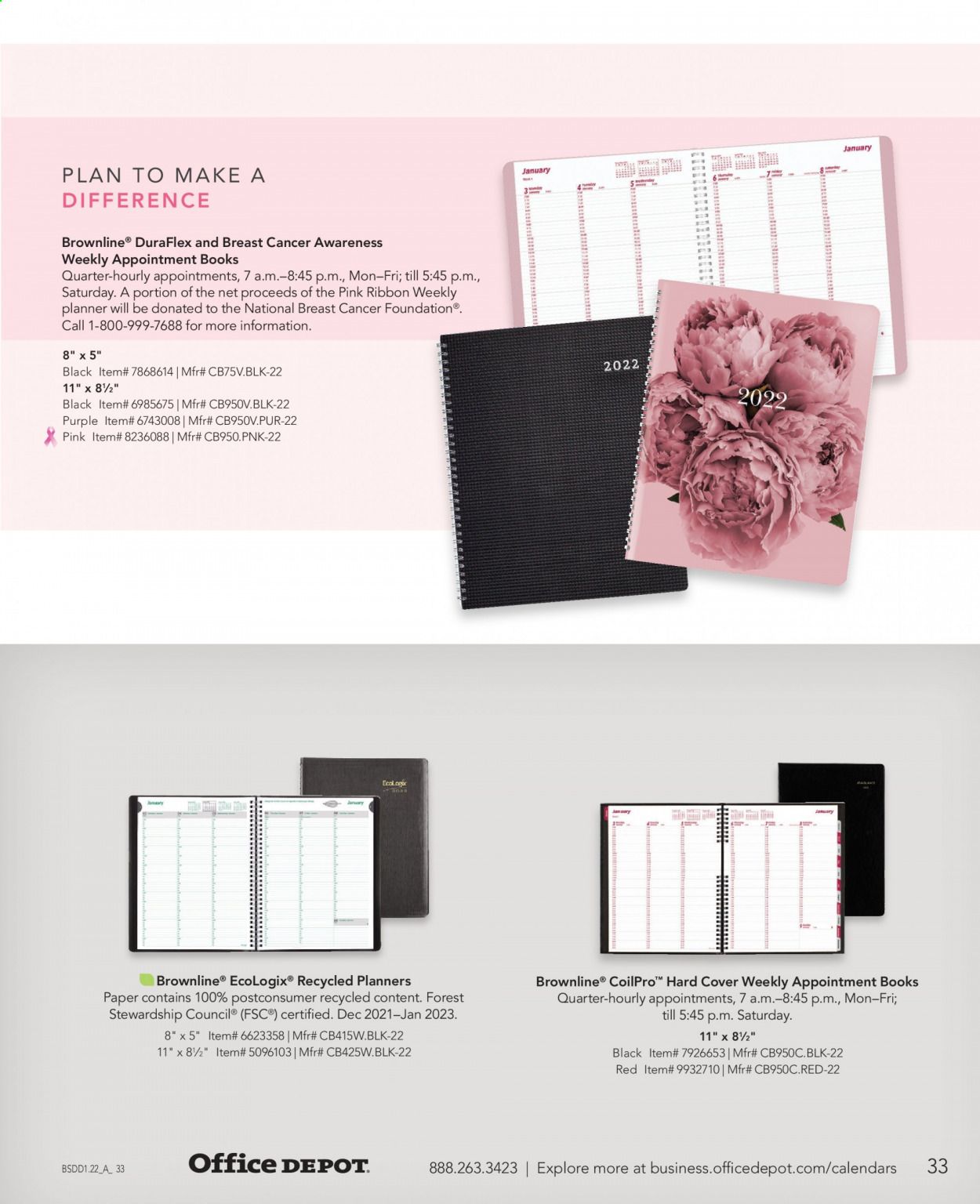 Office DEPOT Calendars & Planners 2022 Promotions & Flyer Specials January 2023
