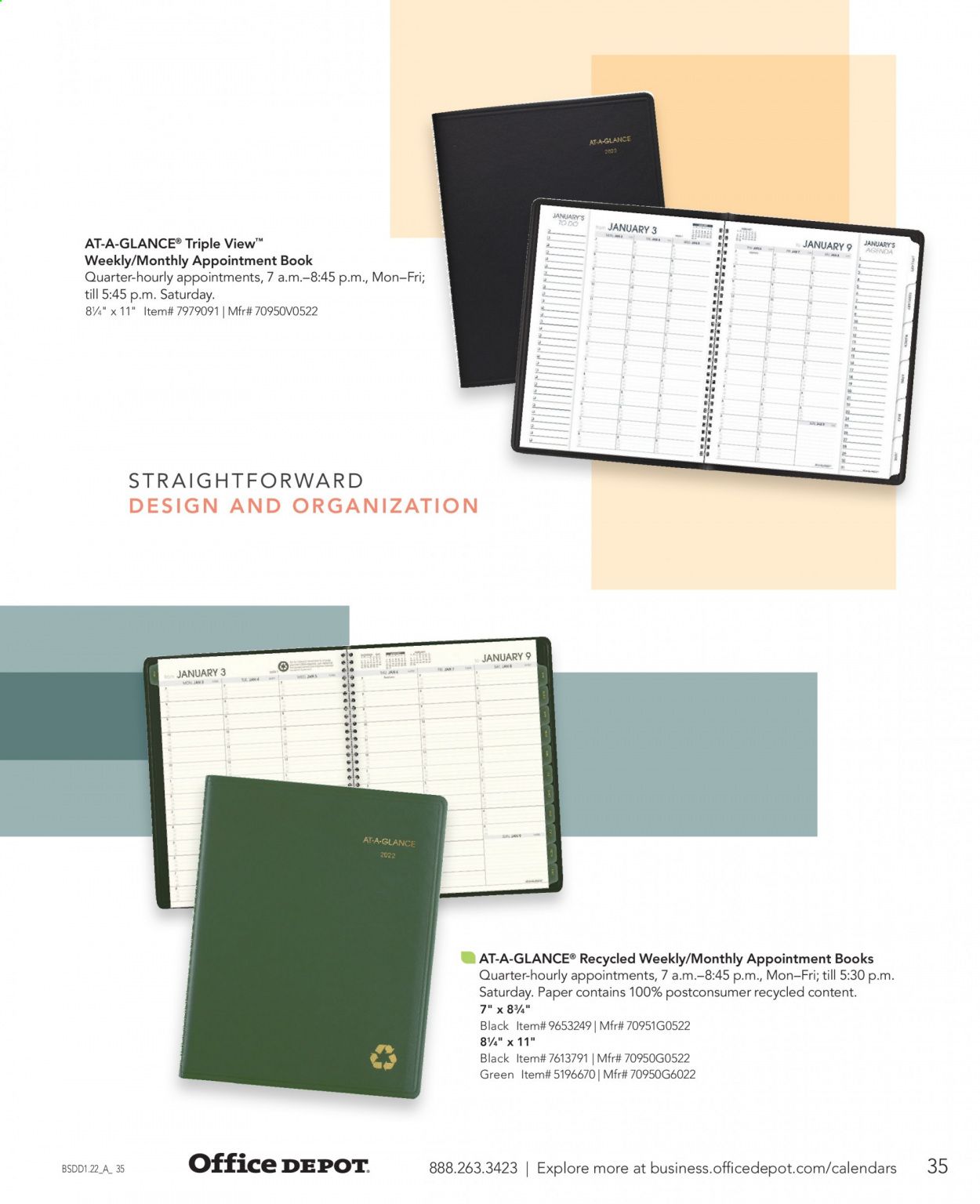 Office DEPOT Calendars & Planners 2022 Promotions & Flyer Specials January 2023