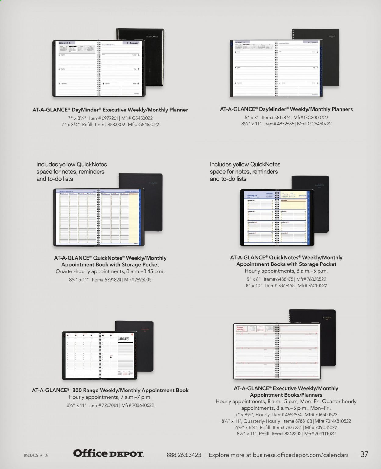 Office DEPOT Calendars & Planners 2022 Promotions & Flyer Specials January 2023
