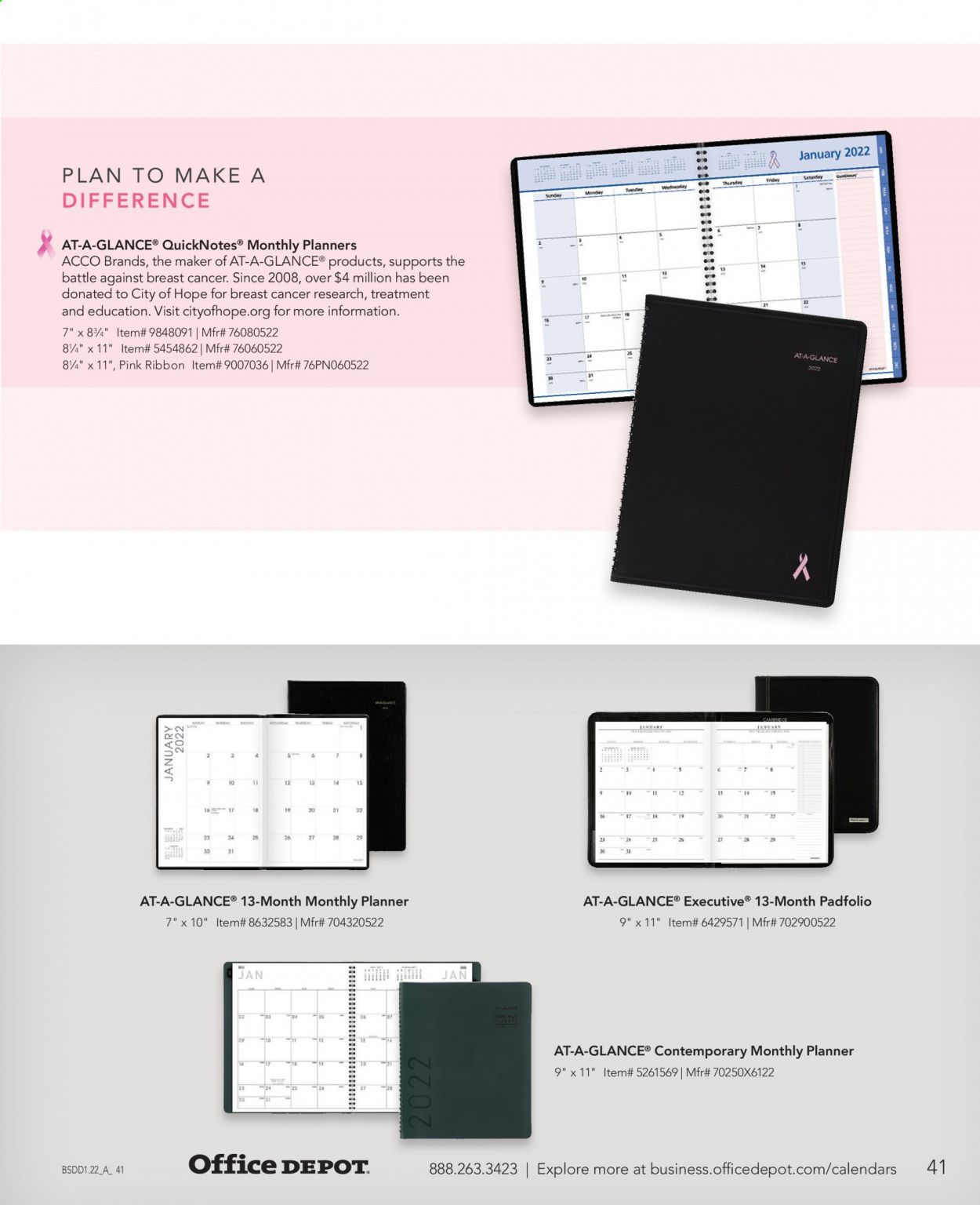 Office DEPOT Calendars & Planners 2022 Promotions & Flyer Specials January 2023