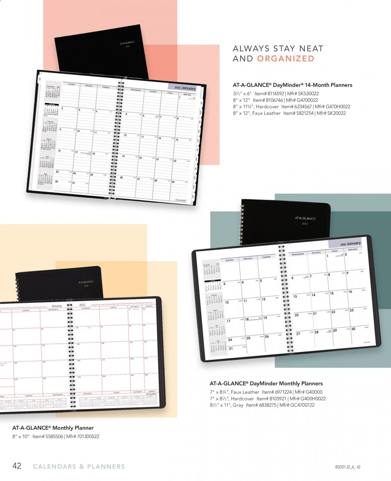 Office DEPOT Calendars & Planners 2022 Promotions & Flyer Specials January 2023
