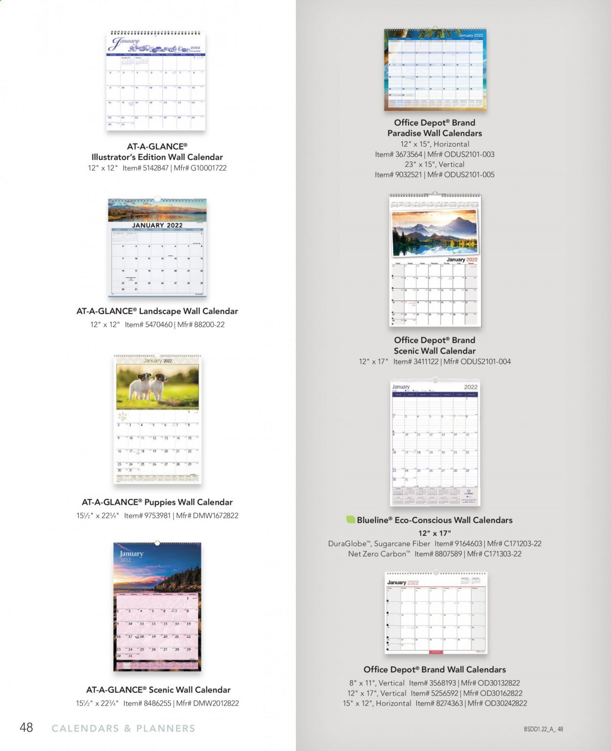 Office DEPOT Calendars & Planners 2022 Promotions & Flyer Specials January 2023