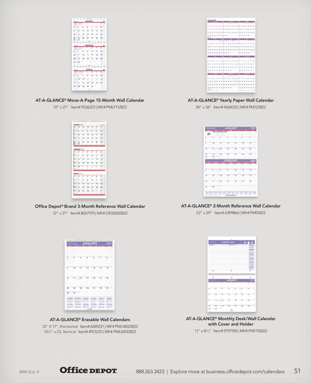 Office DEPOT Calendars & Planners 2022 Promotions & Flyer Specials January 2023