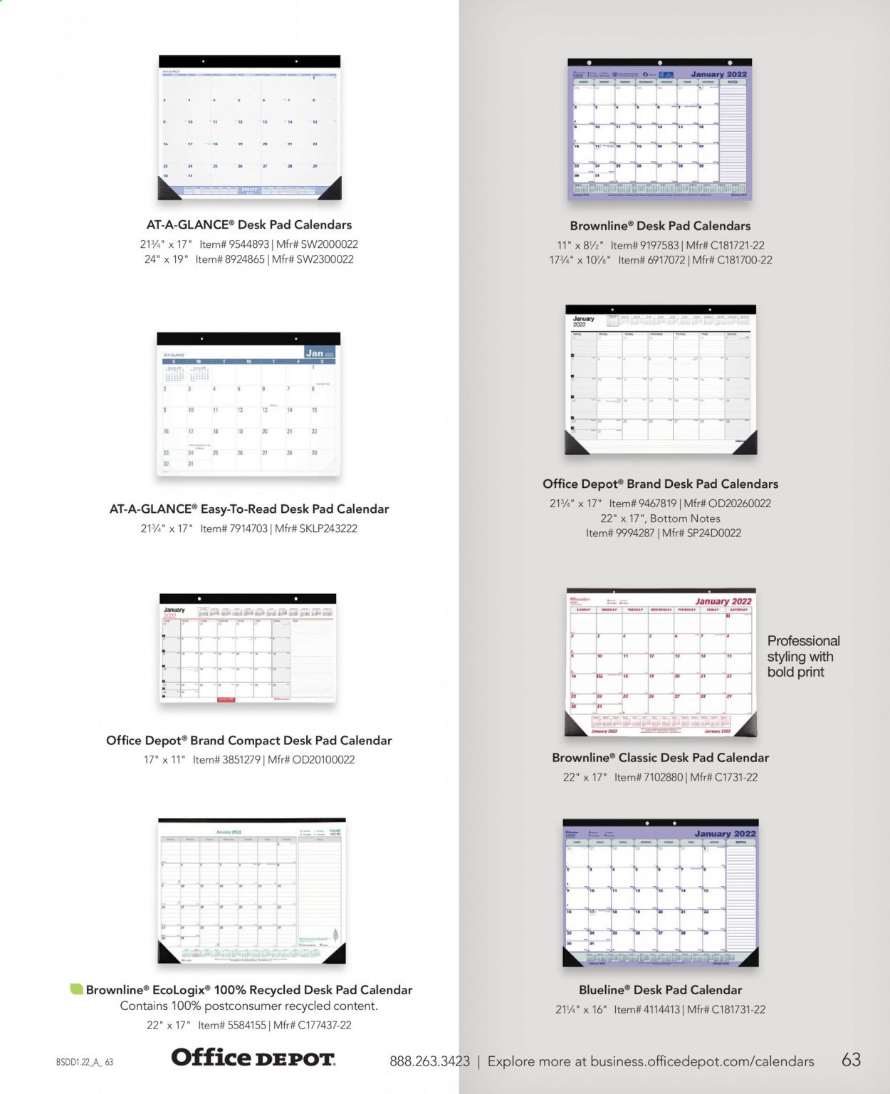 Office DEPOT Calendars & Planners 2022 Promotions & Flyer Specials January 2023