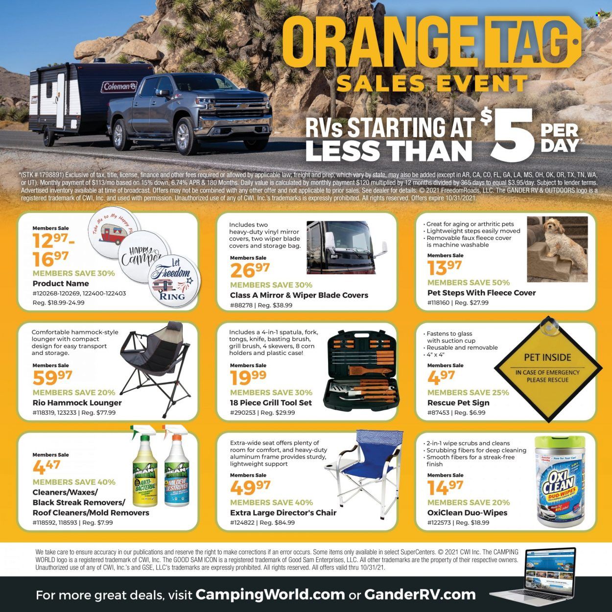 Gander RV & Outdoors Weekly Ad Flyer October 9 to October 16