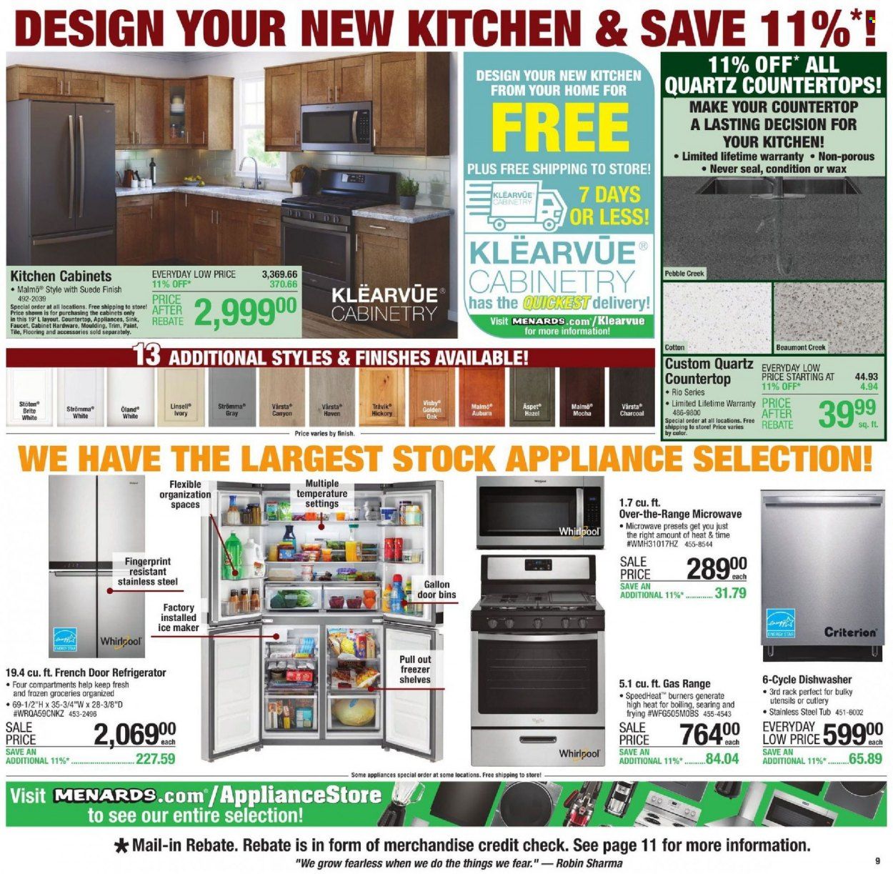 Menards Weekly Ad Flyer October 9 to October 16
