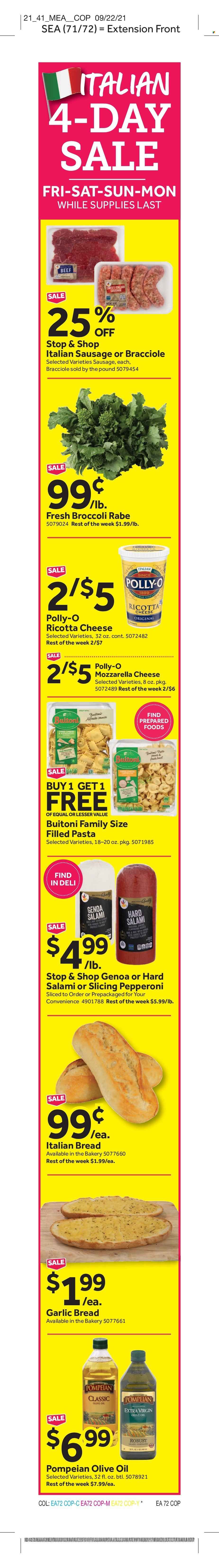 Stop & Shop (NJ) Weekly Ad Flyer October 9 to October 16