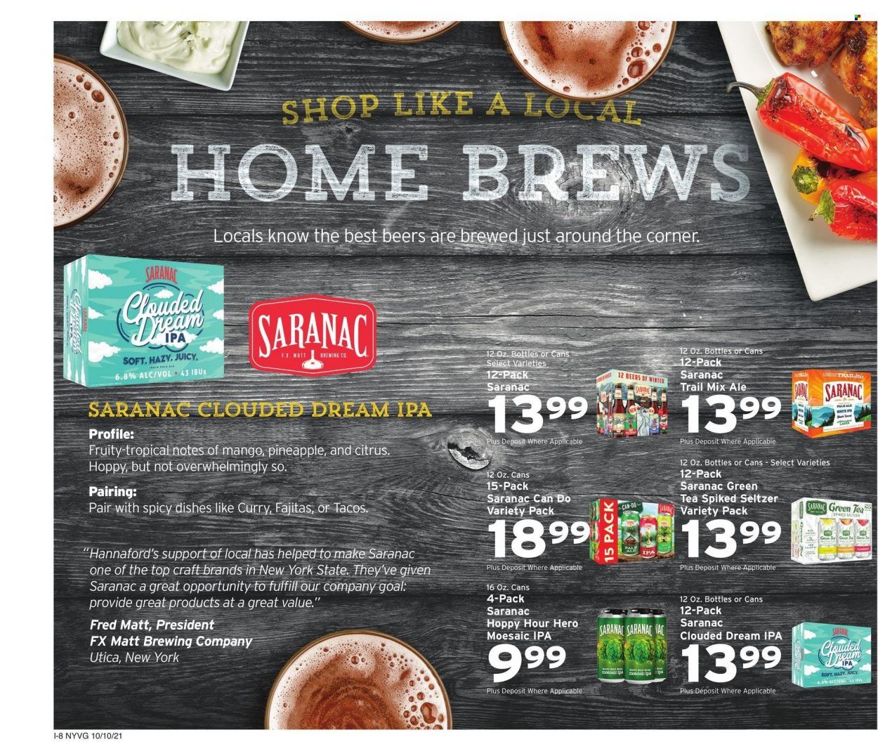 Hannaford (NY) Weekly Ad Flyer October 9 to October 16