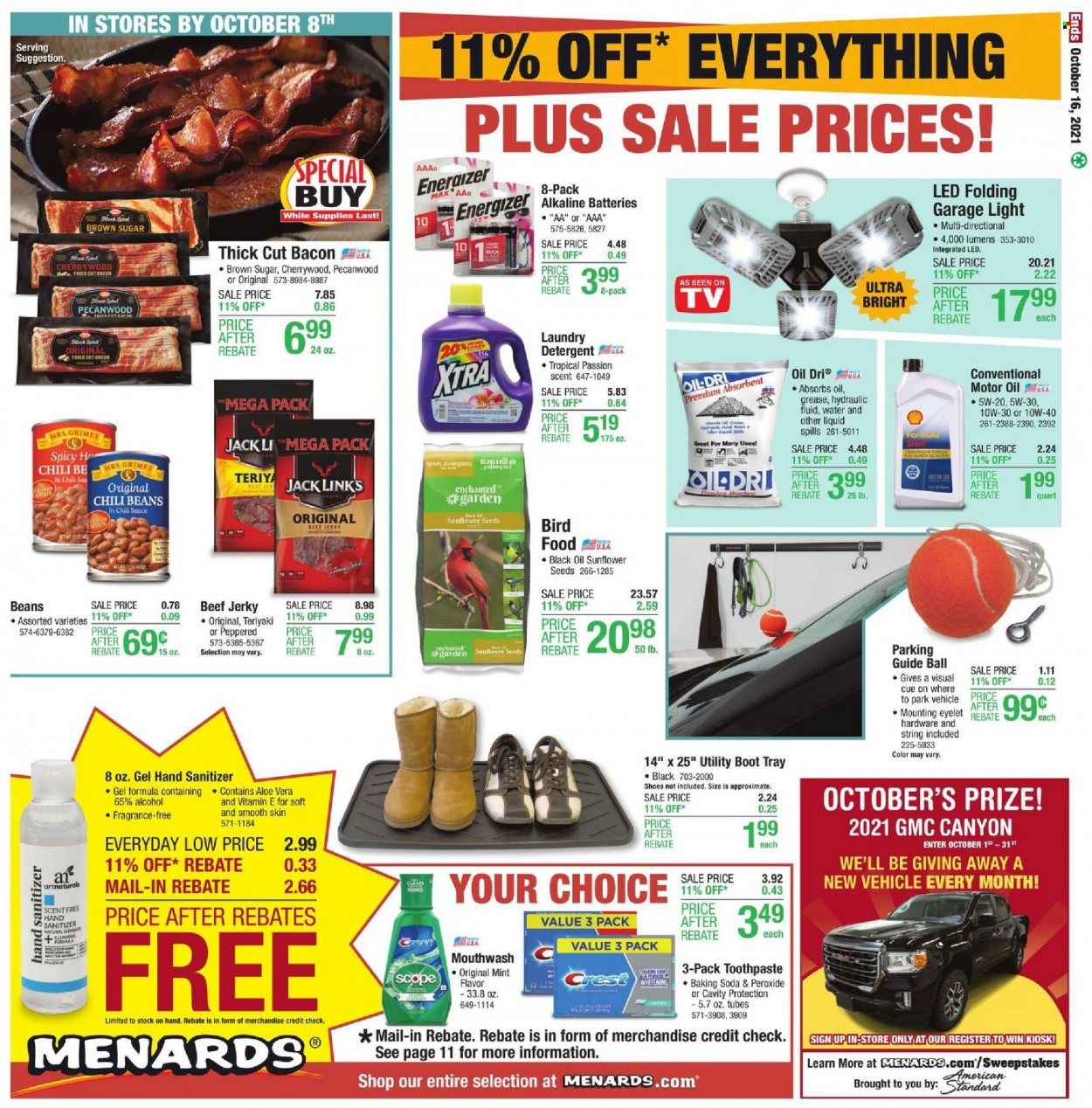 Menards Weekly Ad Flyer October 10 to October 17