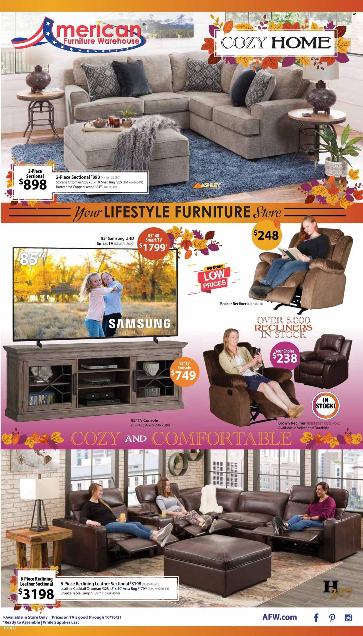 American Furniture Warehouse (AZ, CO, TX) Weekly Ad Flyer October 10 to October 17
