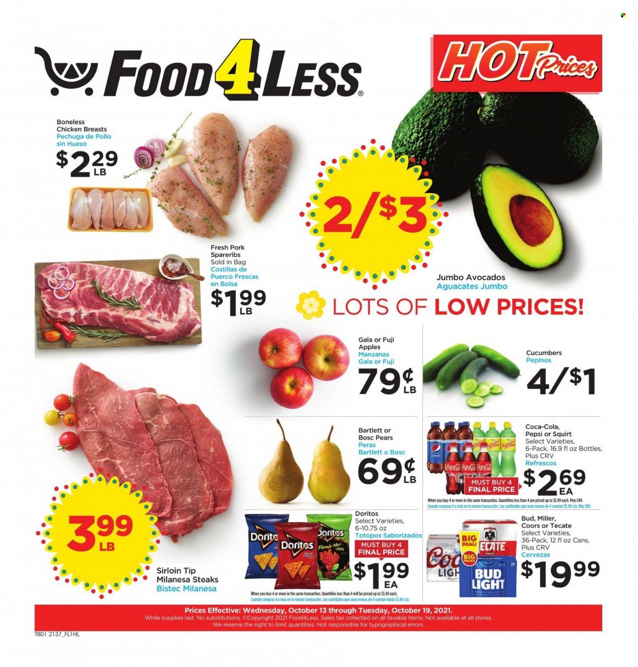 Food 4 Less (CA) Weekly Ad Flyer October 12 to October 19