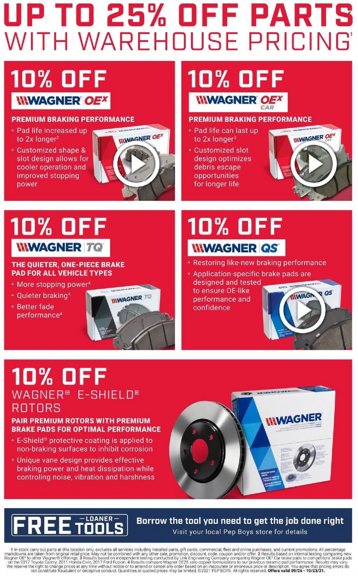 Pep Boys Weekly Ad Flyer October 13 to October 20