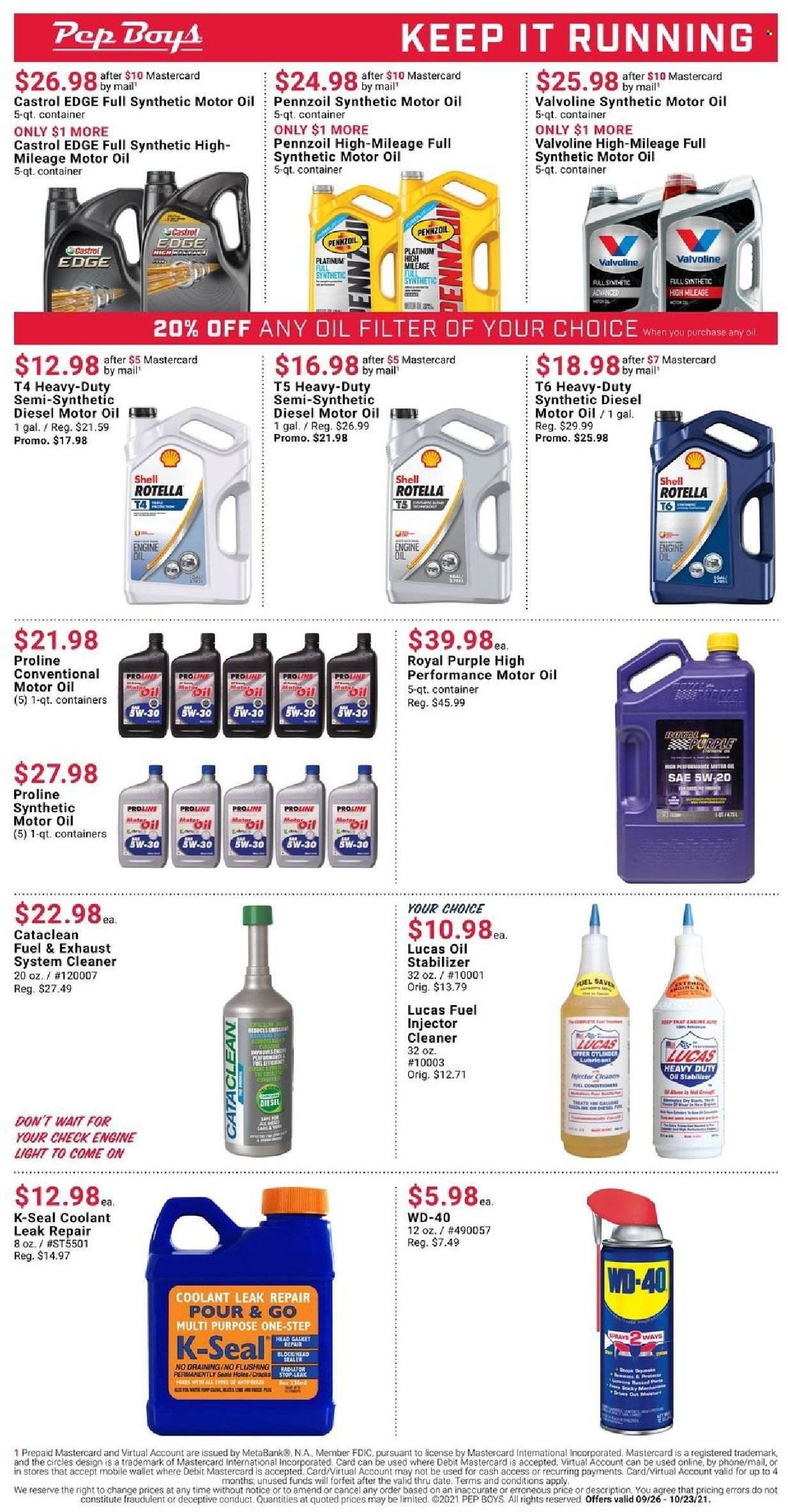 Pep Boys Weekly Ad Flyer October 13 to October 20