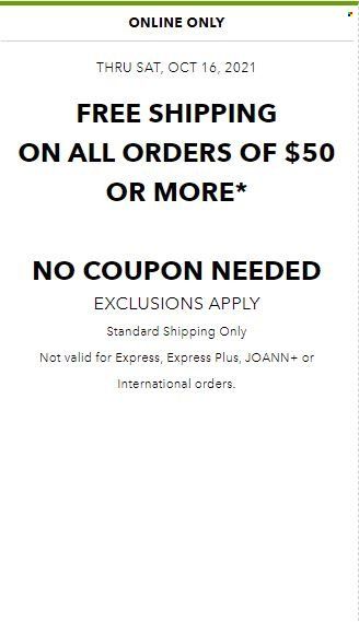 JOANN Weekly Ad Flyer October 14 to October 21