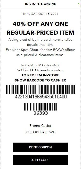 JOANN Weekly Ad Flyer October 14 to October 21