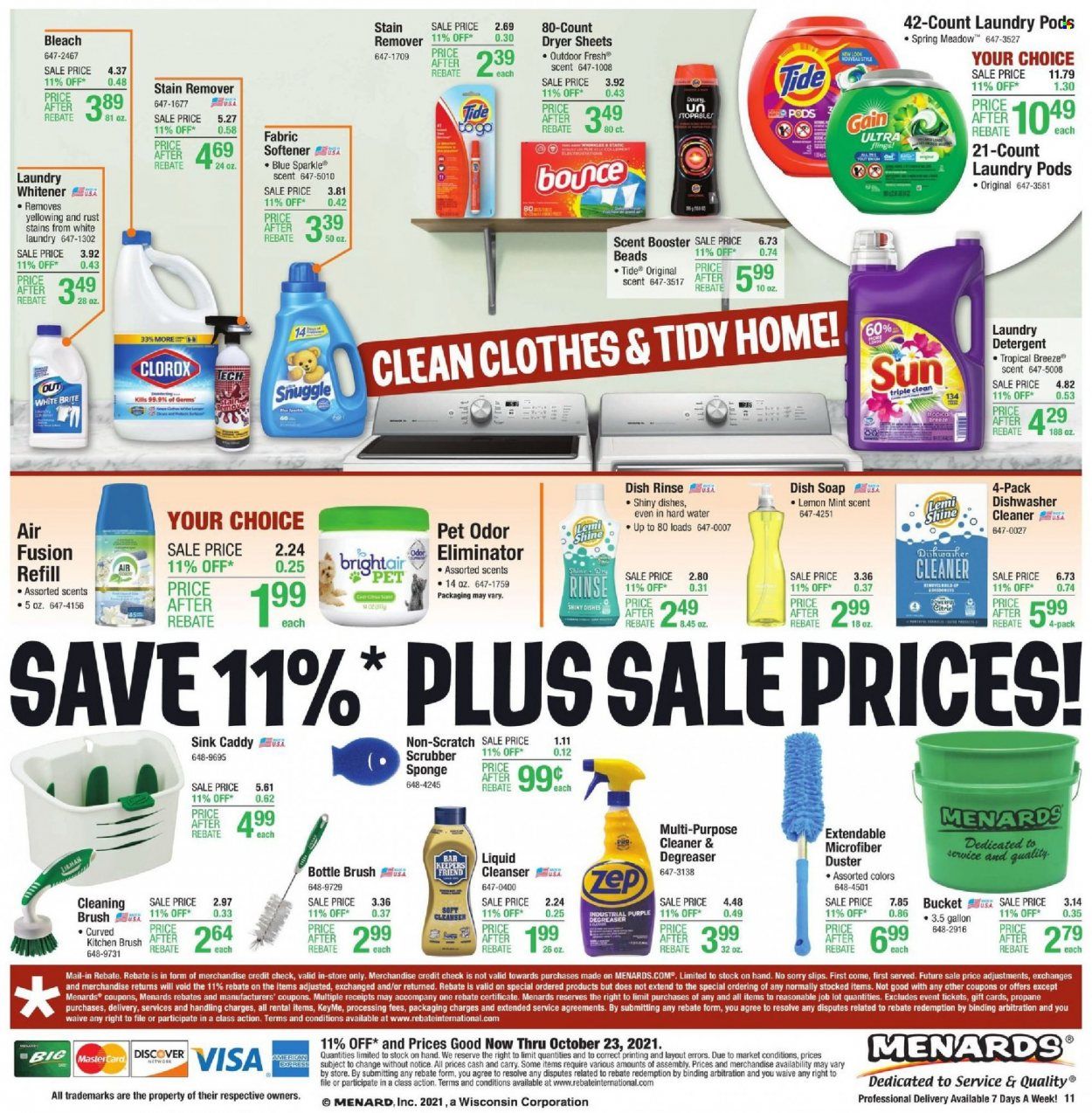 Menards Weekly Ad Flyer October 19 to October 26
