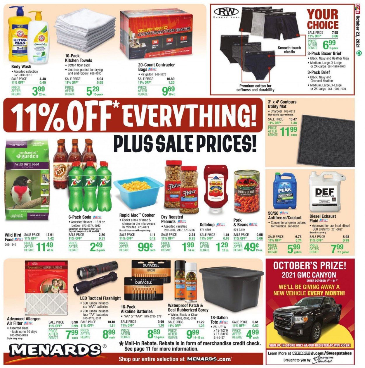 Menards Weekly Ad Flyer October 19 to October 26