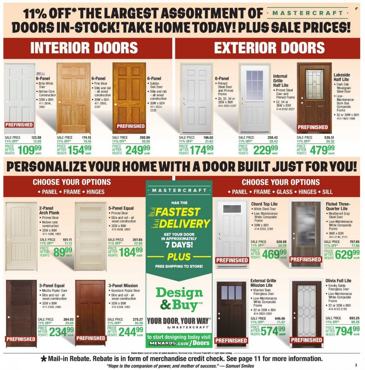 Menards Weekly Ad Flyer October 19 to October 26