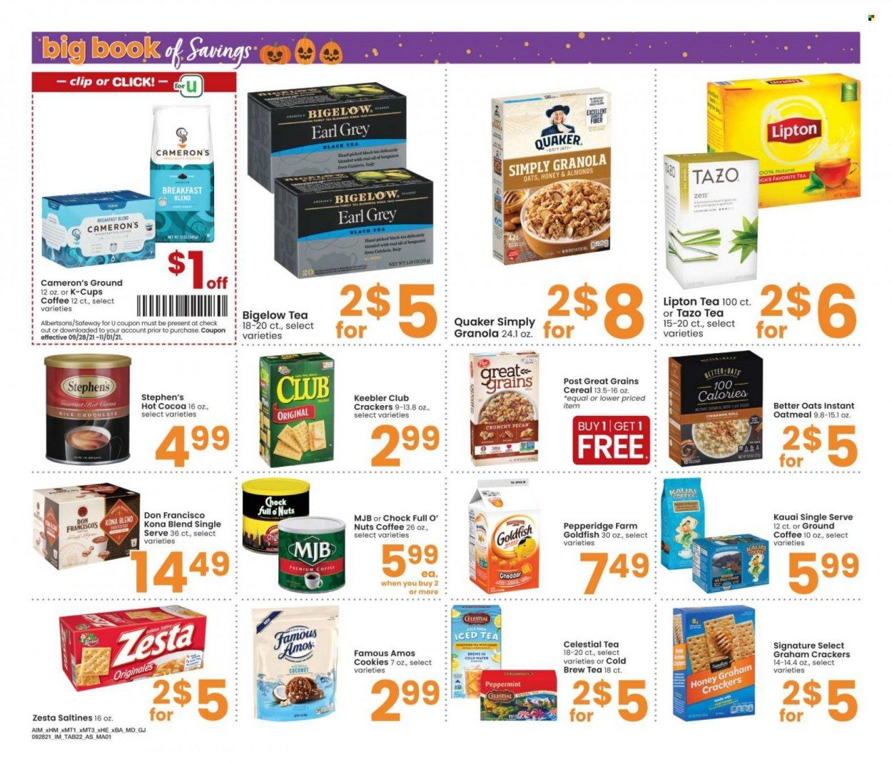 Albertsons (CA, ID, LA, MT, OR, TX, WA) Weekly Ad Flyer October 19 to October 26