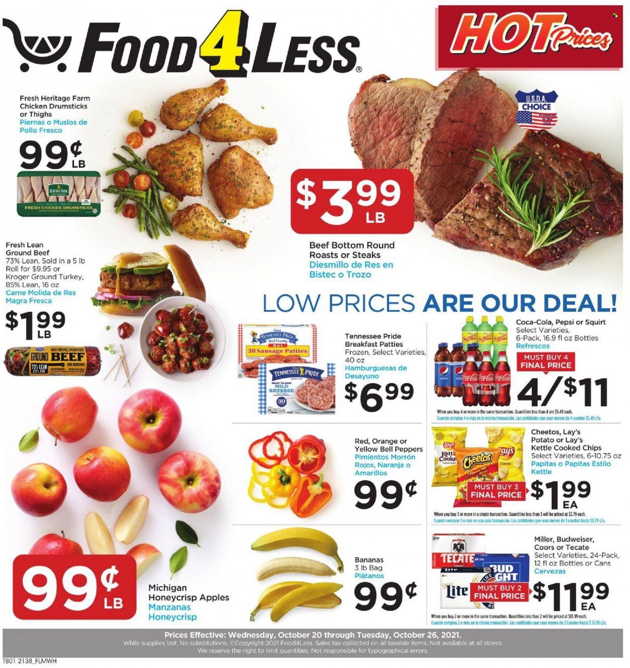 Food 4 Less (IL) Weekly Ad Flyer October 19 to October 26