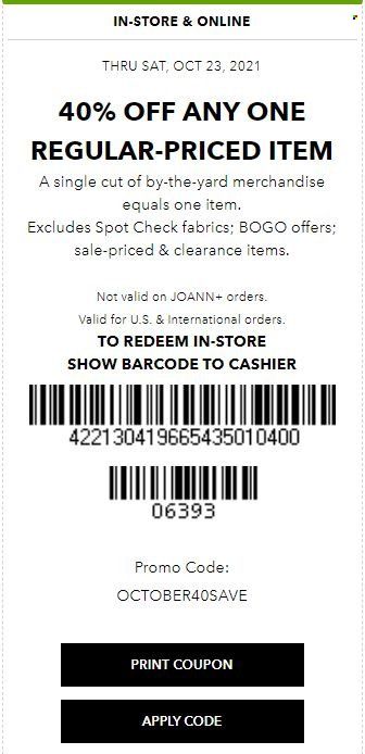 JOANN Weekly Ad Flyer October 20 to October 27