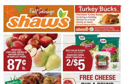 Shaw’s (MA, ME, NH, RI, VT) Weekly Ad Flyer October 21 to October 28
