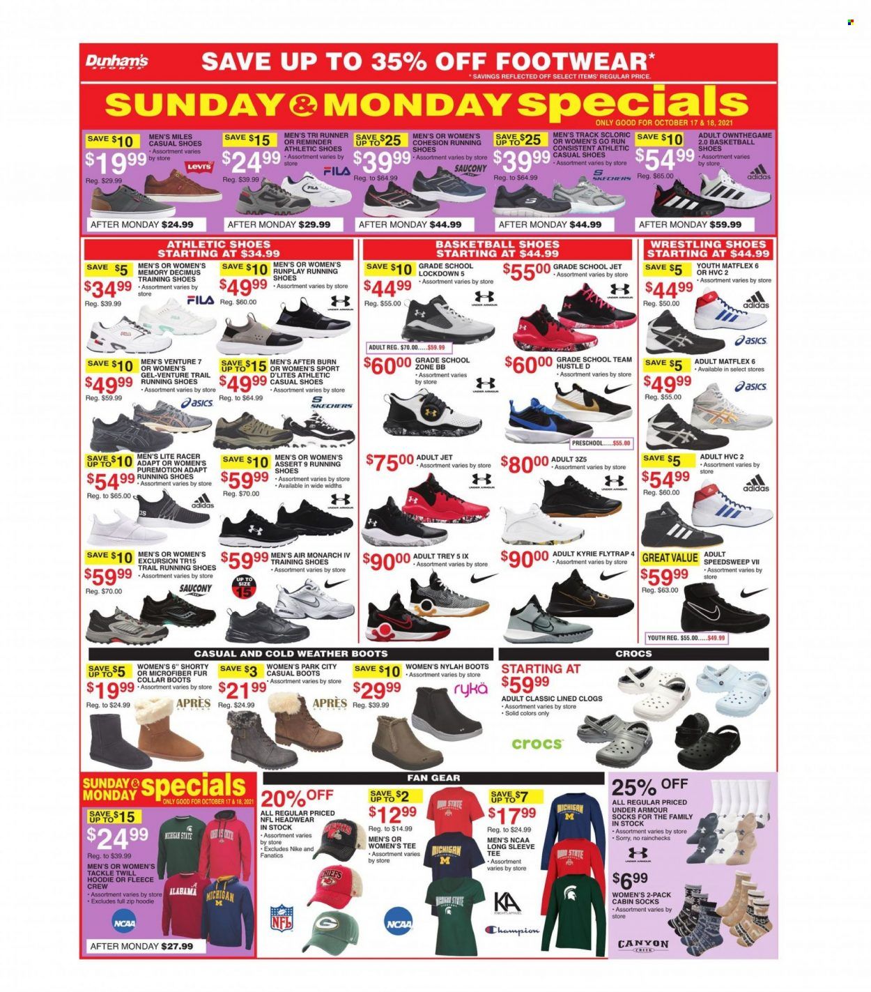 Dunham's Sports (TN) Weekly Ad Flyer October 21 to October 28