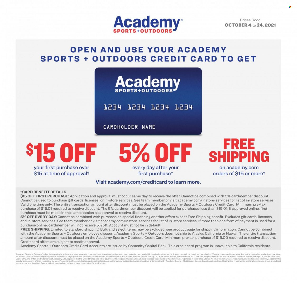 Academy Sports (AL, AR, GA, LA, MO, NC, SC, TN, TX) Weekly Ad Flyer October 21 to October 28