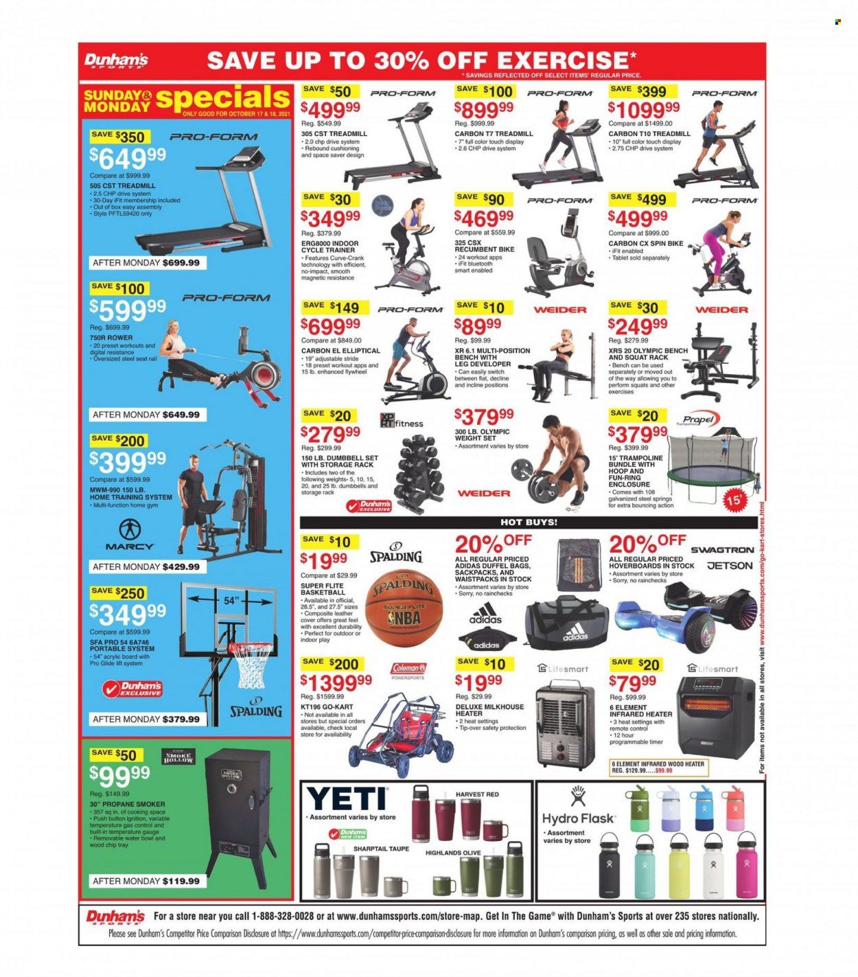 Dunham's Sports (MI, PA, WI) Weekly Ad Flyer October 21 to October 28