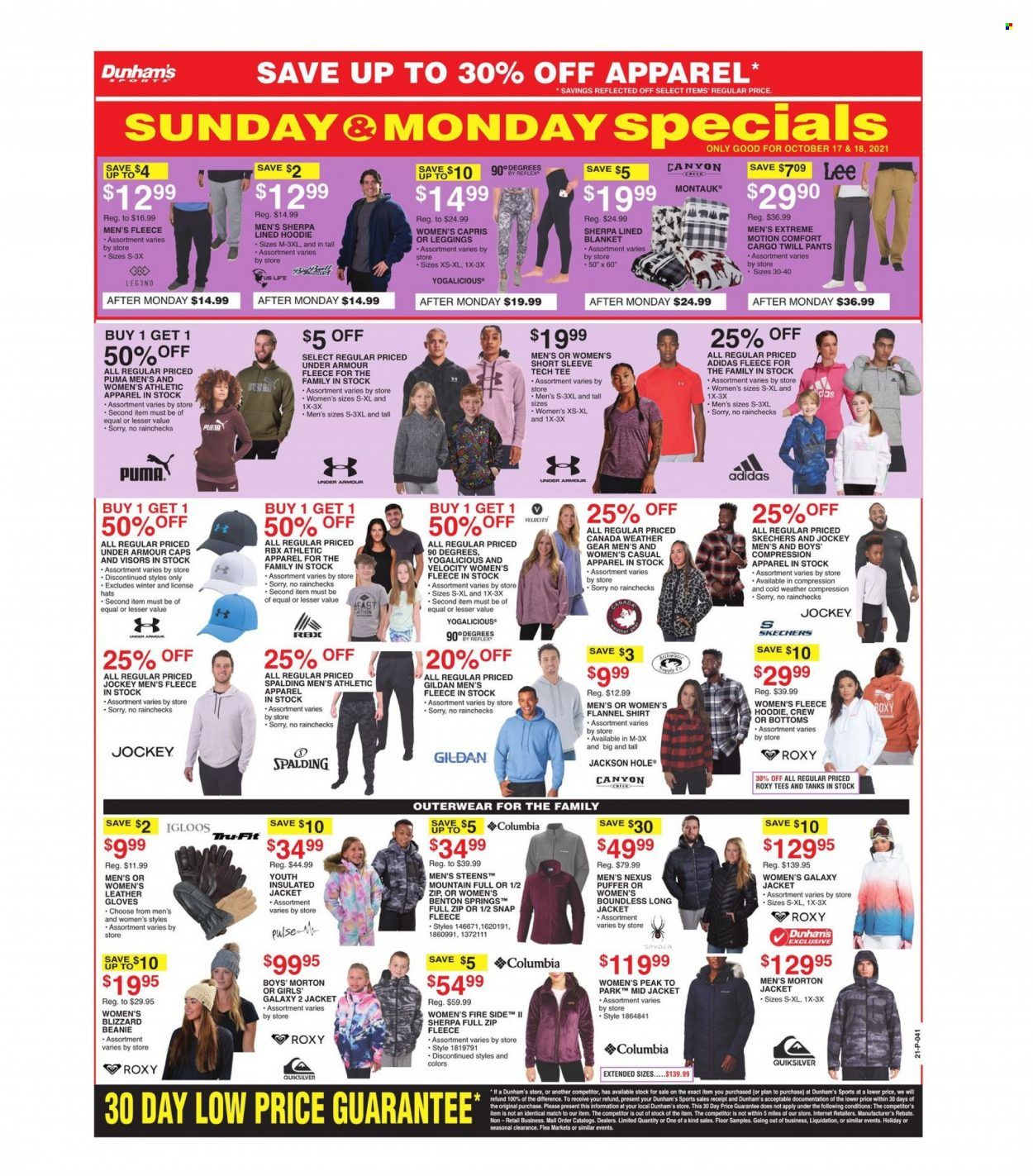 Dunham's Sports (MI, PA, WI) Weekly Ad Flyer October 21 to October 28