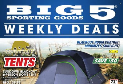 Big 5 (AZ, CA, CO, ID, NM, OR, UT, WA) Weekly Ad Flyer October 21 to October 28