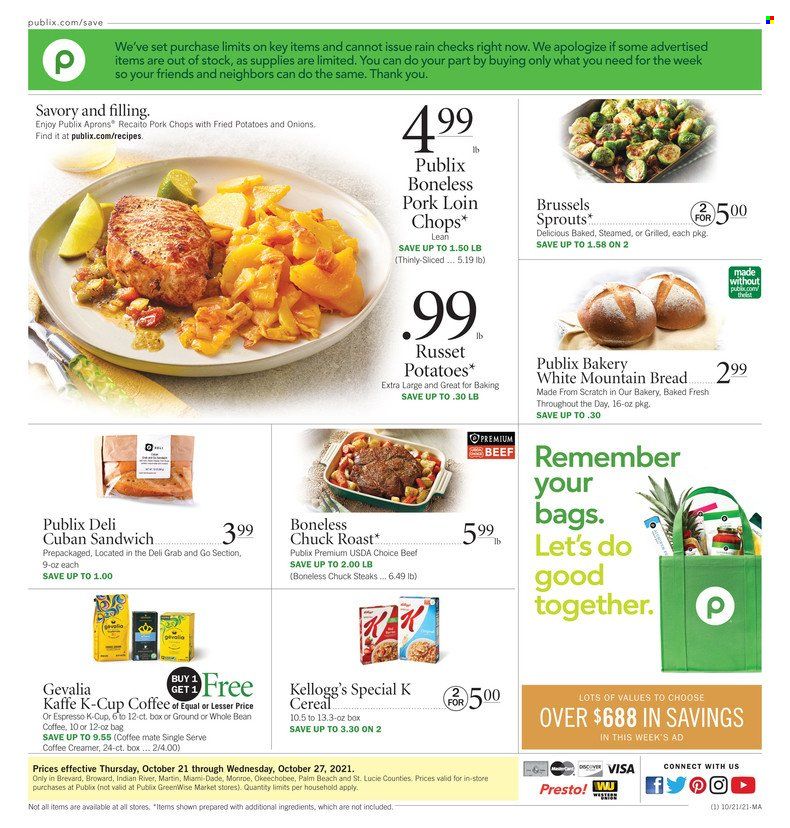 Publix (AL, FL, GA, NC, SC, TN) Weekly Ad Flyer October 21 to October 28