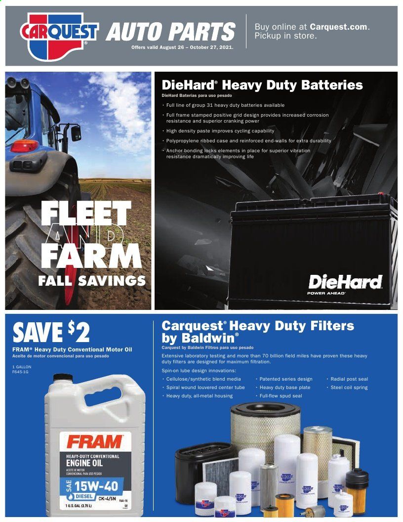 Carquest Weekly Ad Flyer October 22 to October 29