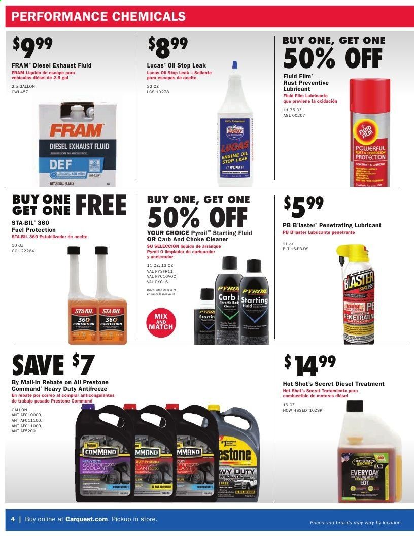 Carquest Weekly Ad Flyer October 22 to October 29