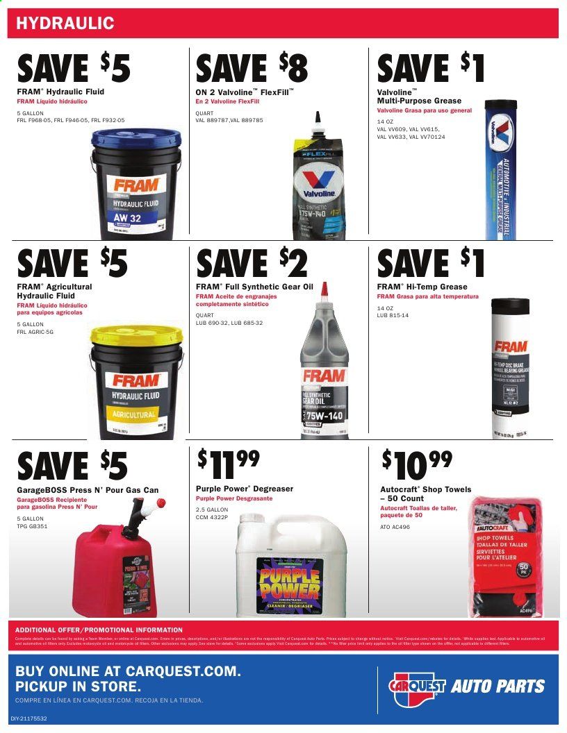 Carquest Weekly Ad Flyer October 22 to October 29