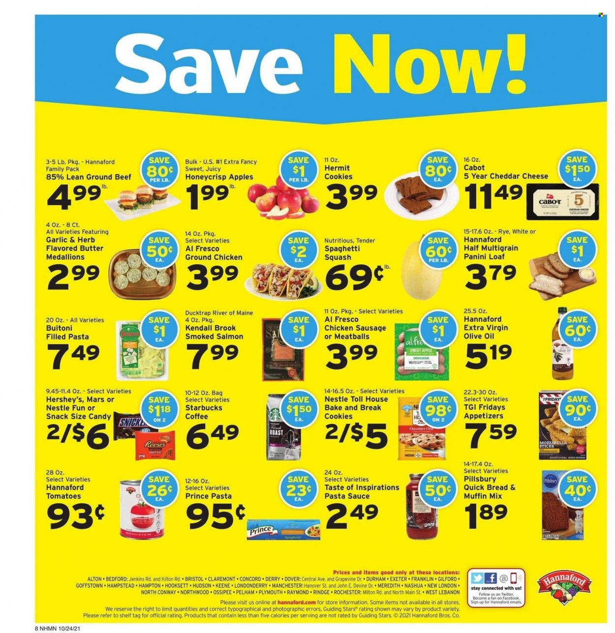 Hannaford (NH) Weekly Ad Flyer October 25 to November 1