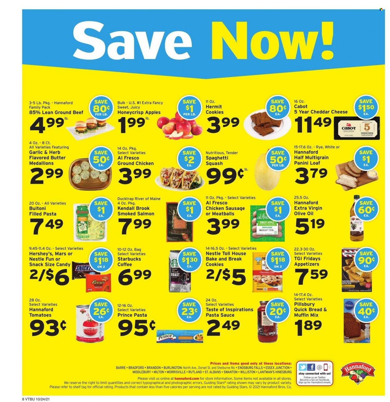 Hannaford (VT) Weekly Ad Flyer October 25 to November 1