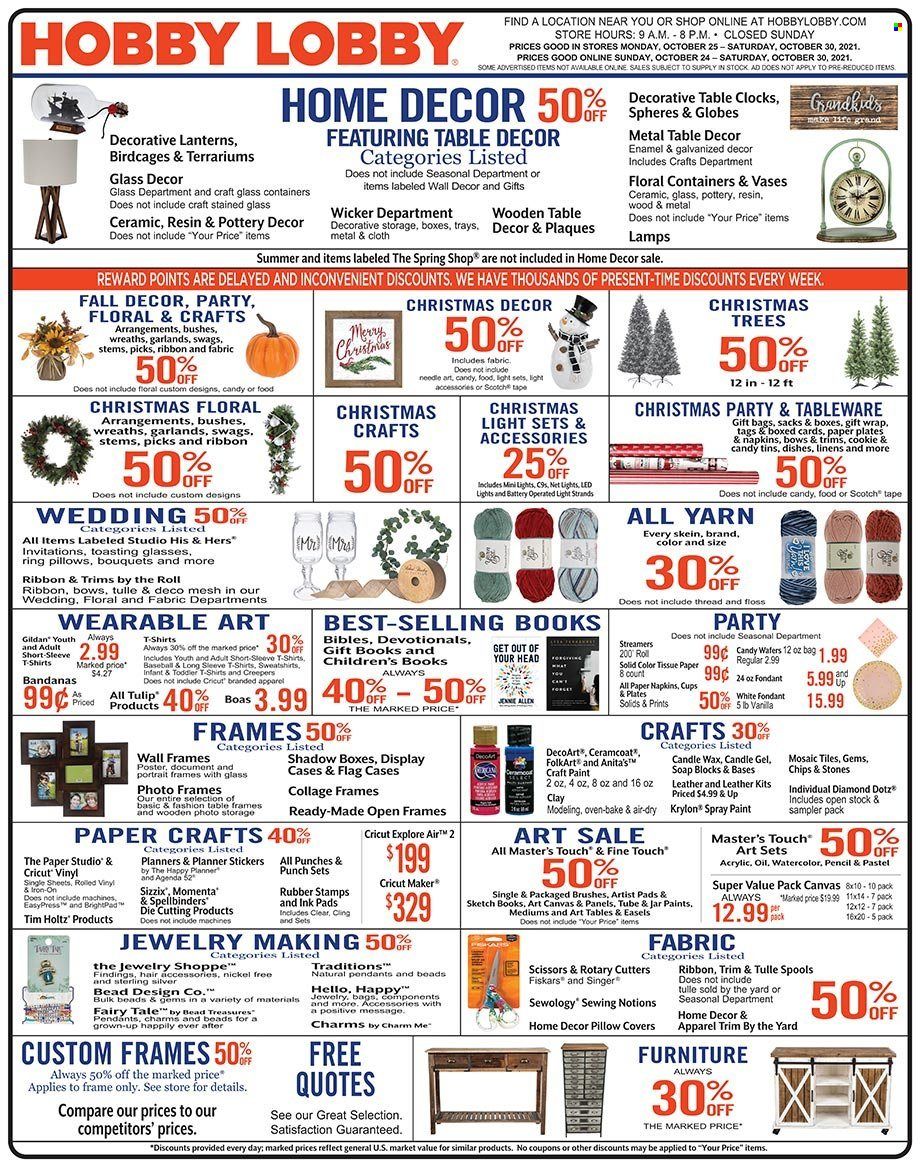 Hobby Lobby Weekly Ad Flyer October 25 to November 1