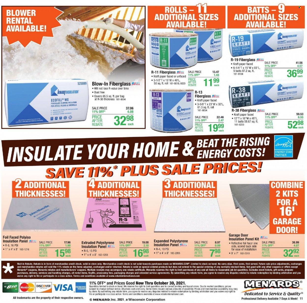 Menards Weekly Ad Flyer October 25 to November 1