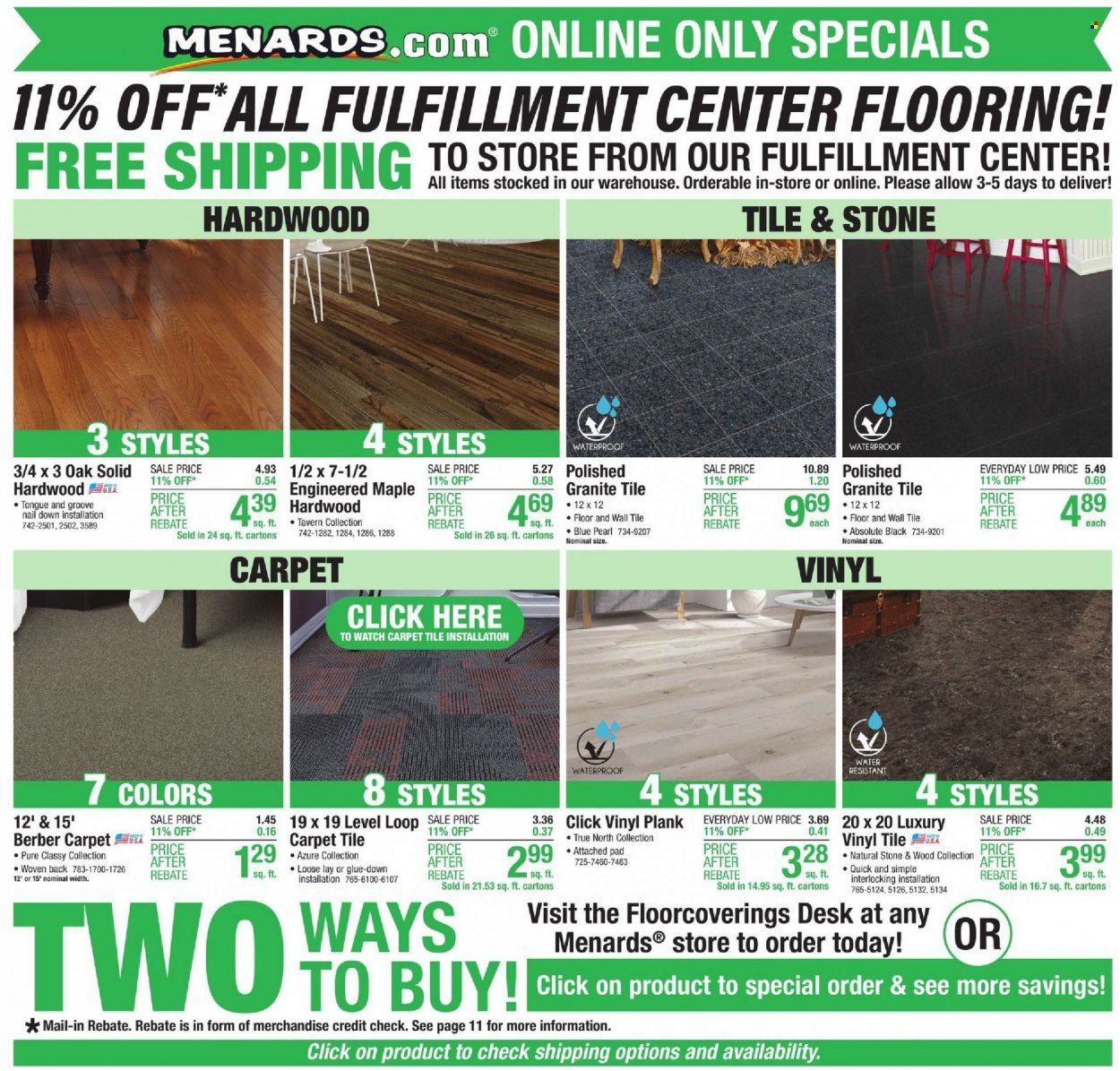 Menards Weekly Ad Flyer October 25 to November 1